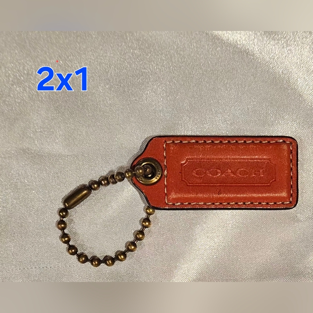 Coach Vintage Brown Leather Tag